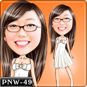 女生人像Q版漫畫PNW-49